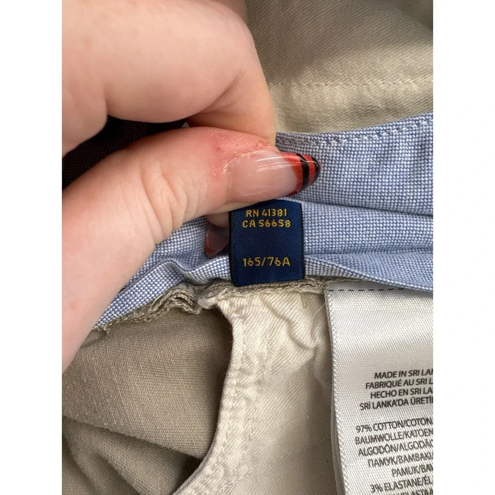 Polo Ralph Lauren Mens Stretch Straight Fit Chino Pants Tan Khaki 30/30